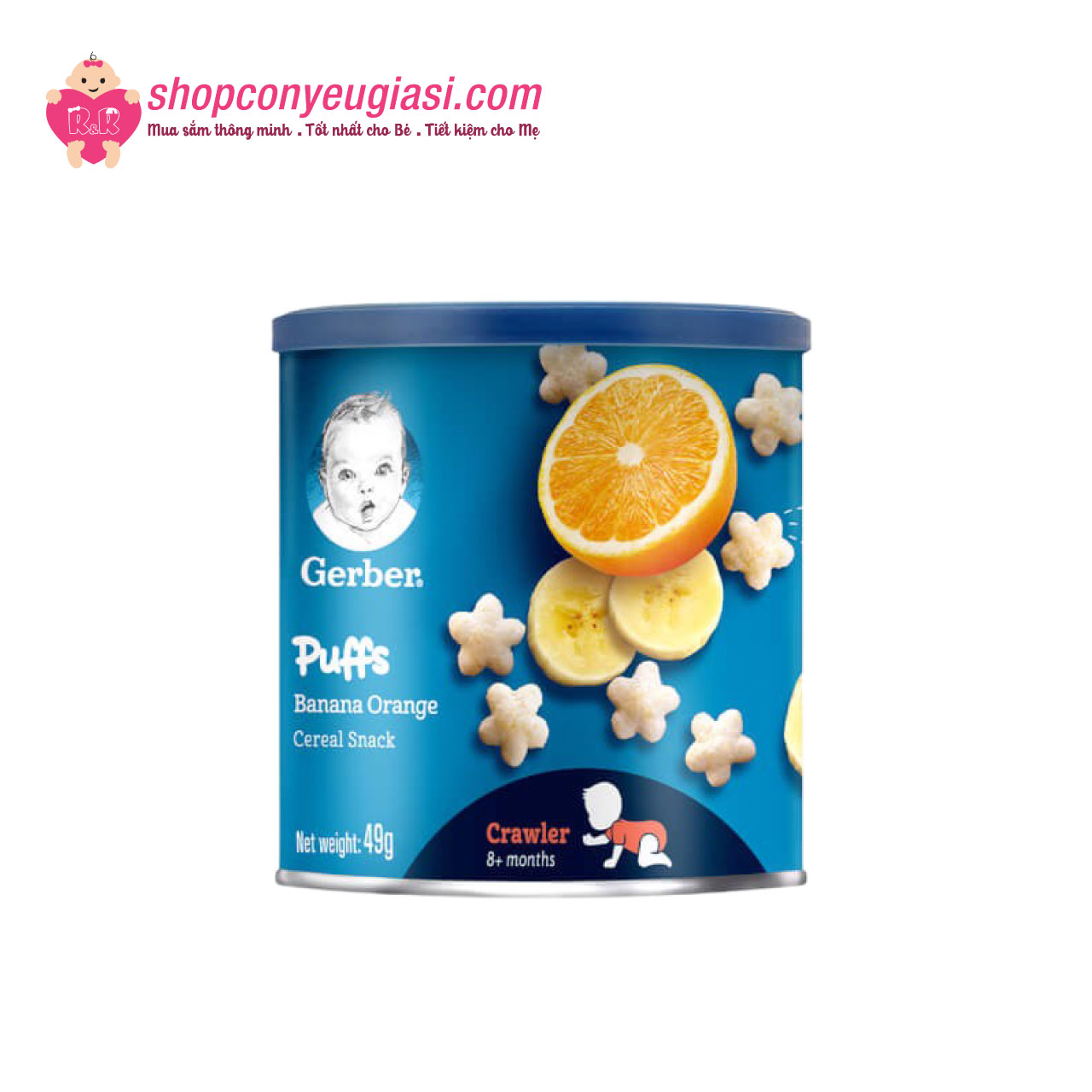 Bánh ăn dặm Gerber lùn 49g
