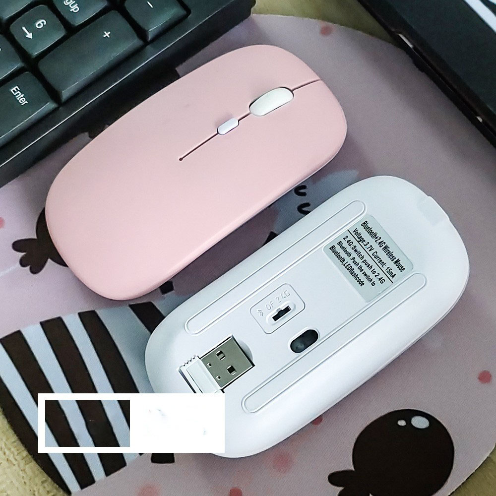 Rechargeable Wireless Bluetooth-compatible Mouse Portable Silent Ergonomic Mice For Computer Laptop Tablet Phone Office Gaming Mouse