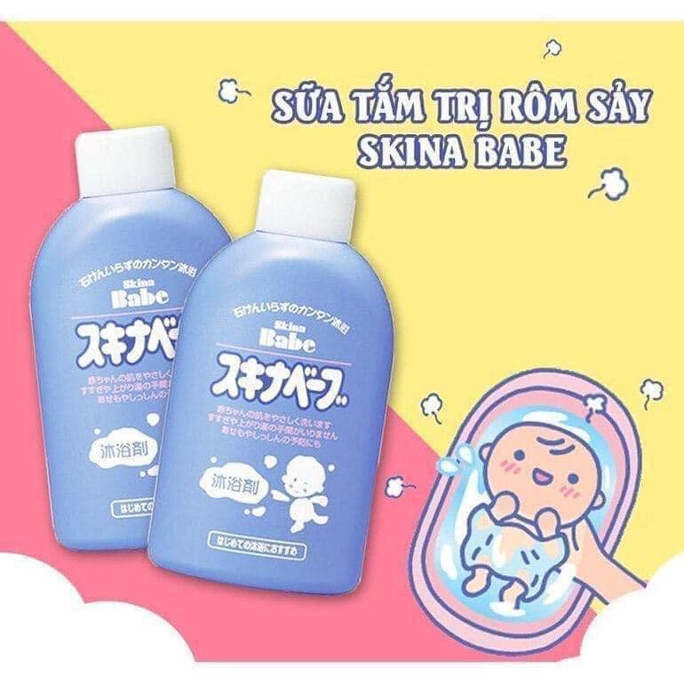 Sữa tắm trị rôm sảy Nhật Bản Skina Babe chai 500ml