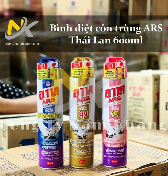 Chai xịt muỗi, gián, côn trùng ARS hàng Thái Lan 600ml