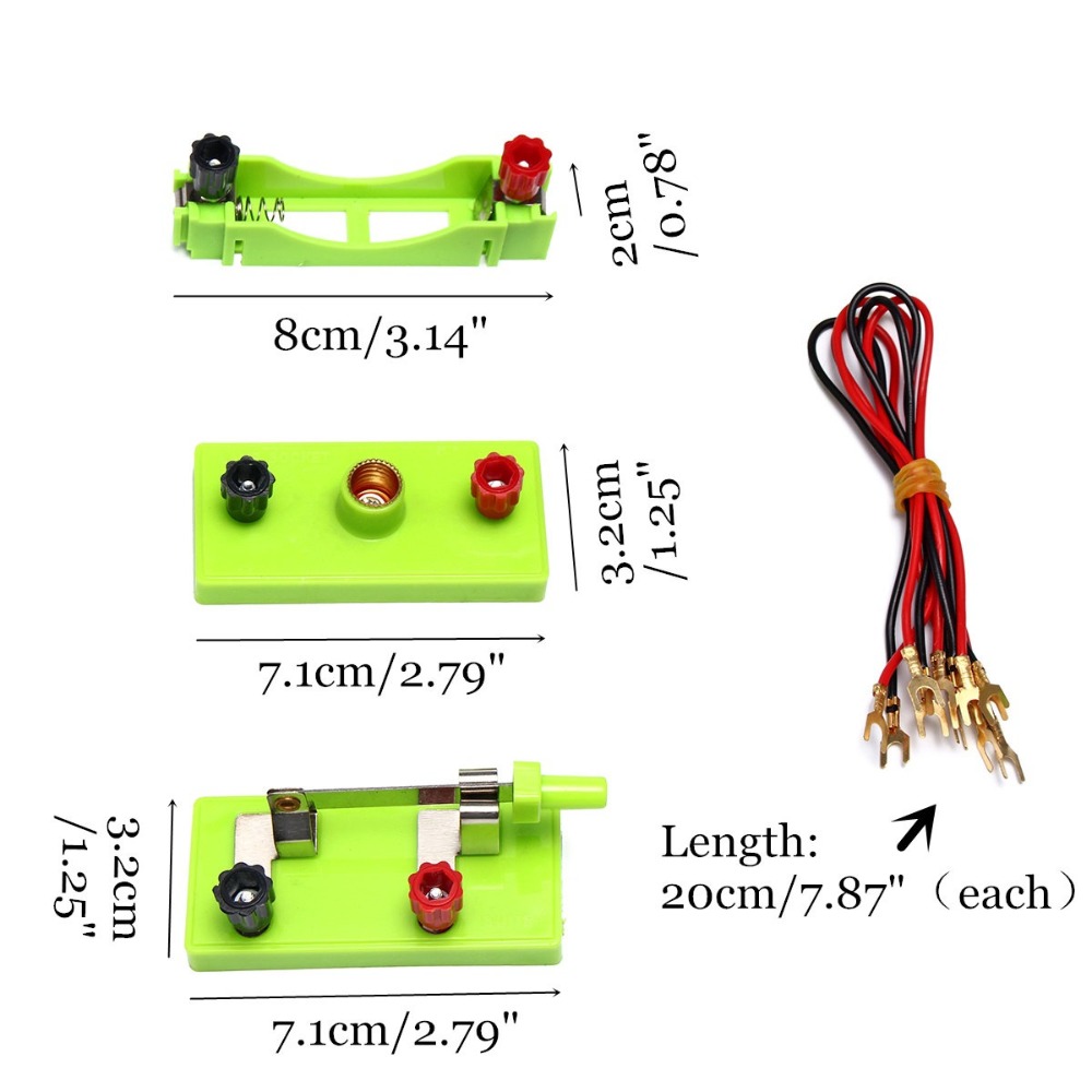 OUTWIT SURVEILLANCE76CE4 DIY Students Science Toys STEM Experiment Teaching Hands-on Ability Toy Electricity Learning Kit Electric Circuit Experiment Montessori Learning Experiment Set Basic Circuit