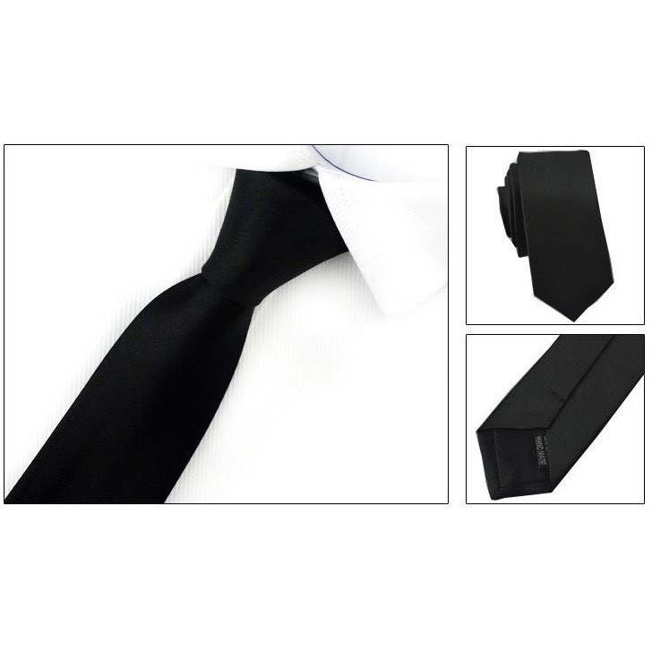 Cà vạt nam cà vạt bản nhỏ 5cm ,mầu đen,đỏ
