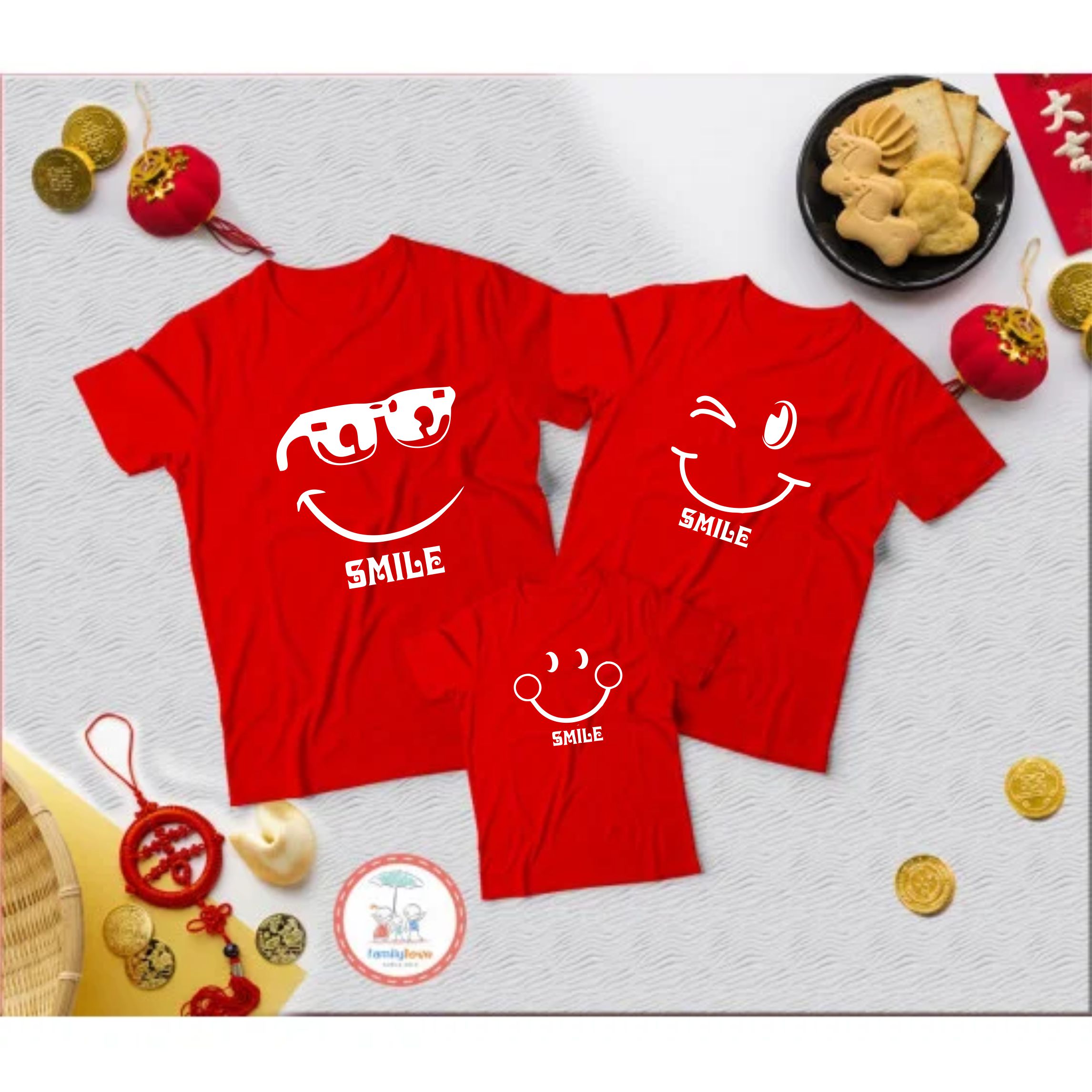 Áo Thun Gia Đình-Mẫu mặt cười