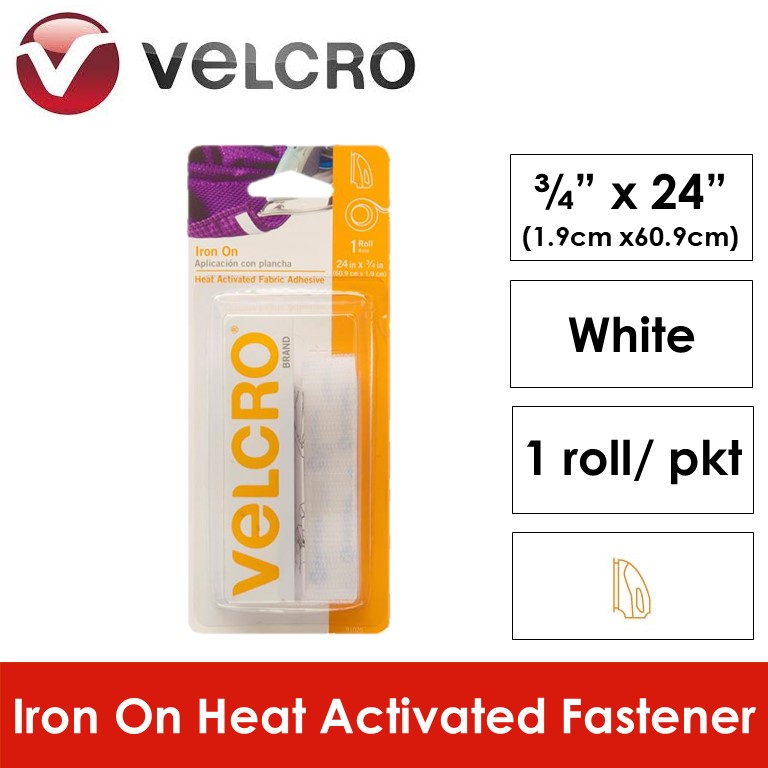 VELCRO Brand - Iron On  Heat Activated Fabric Adhesive - 24 in x