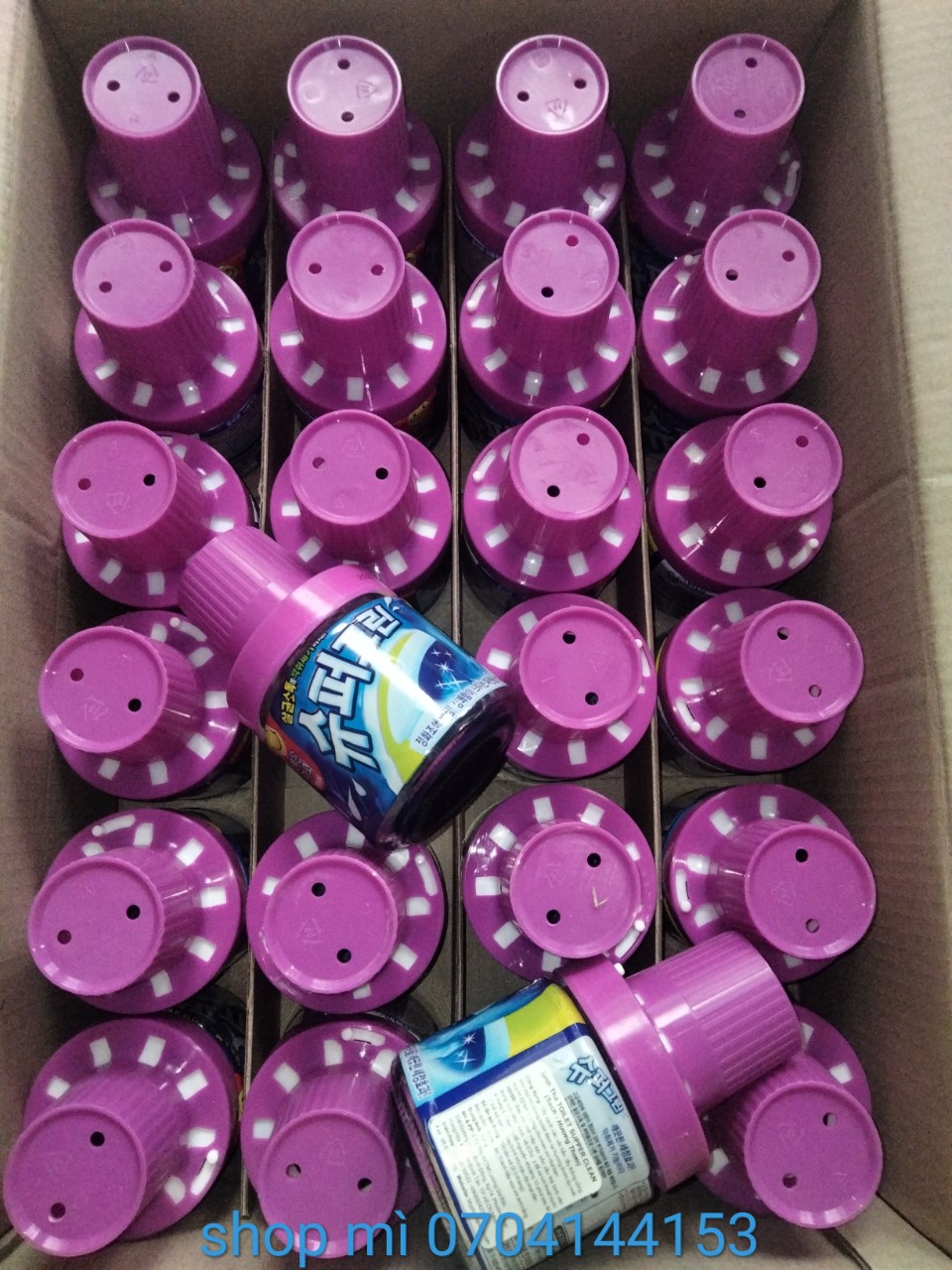 (Free ship)(Toilet Sạch và thơm) Bình thả TOILET SUPPER CLEAN Hàn Quốc Tím 180GR