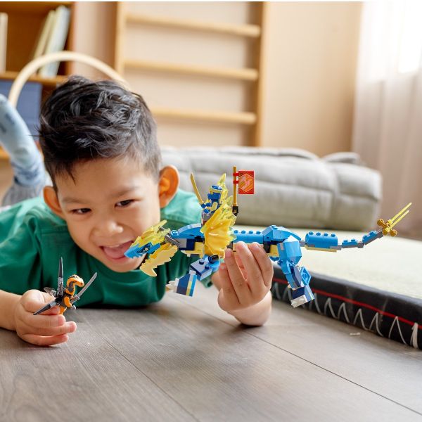 BỘ LẮP RÁP LEGO NINJAGO 71760 RỒNG THẦN SẤM SÉT CỦA JAY