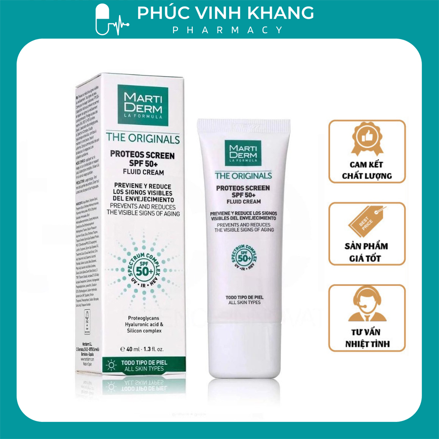 Kem chống nắng tây ban nha marti derm spf50+/pa++++ kcn phổ rộng cho da dầu, mụn, ƞám và tăng sắc tố da