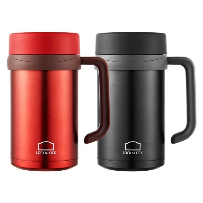 Cốc Giữ Nhiệt LocknLock 500ml LHC9002B Màu Đỏ Basic Table Mug