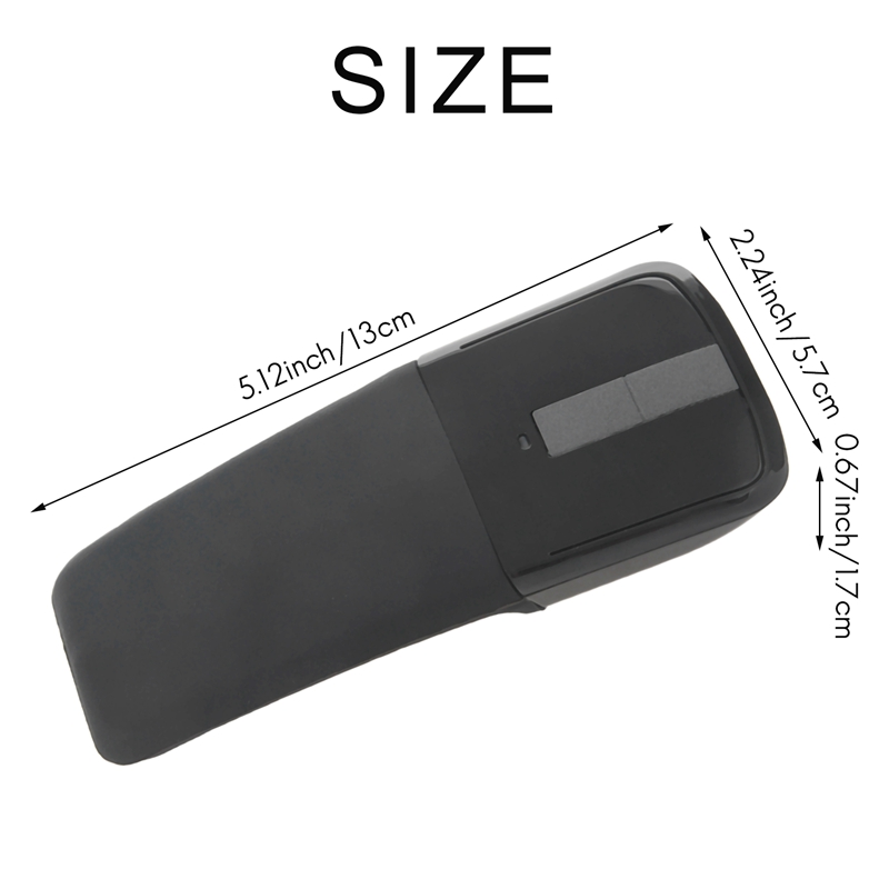 2.4Ghz Foldable Wireless Mouse Folding Arc Touch Slim Mouse Computer Gaming Mouse Mice for Microsoft Surface PC Laptop