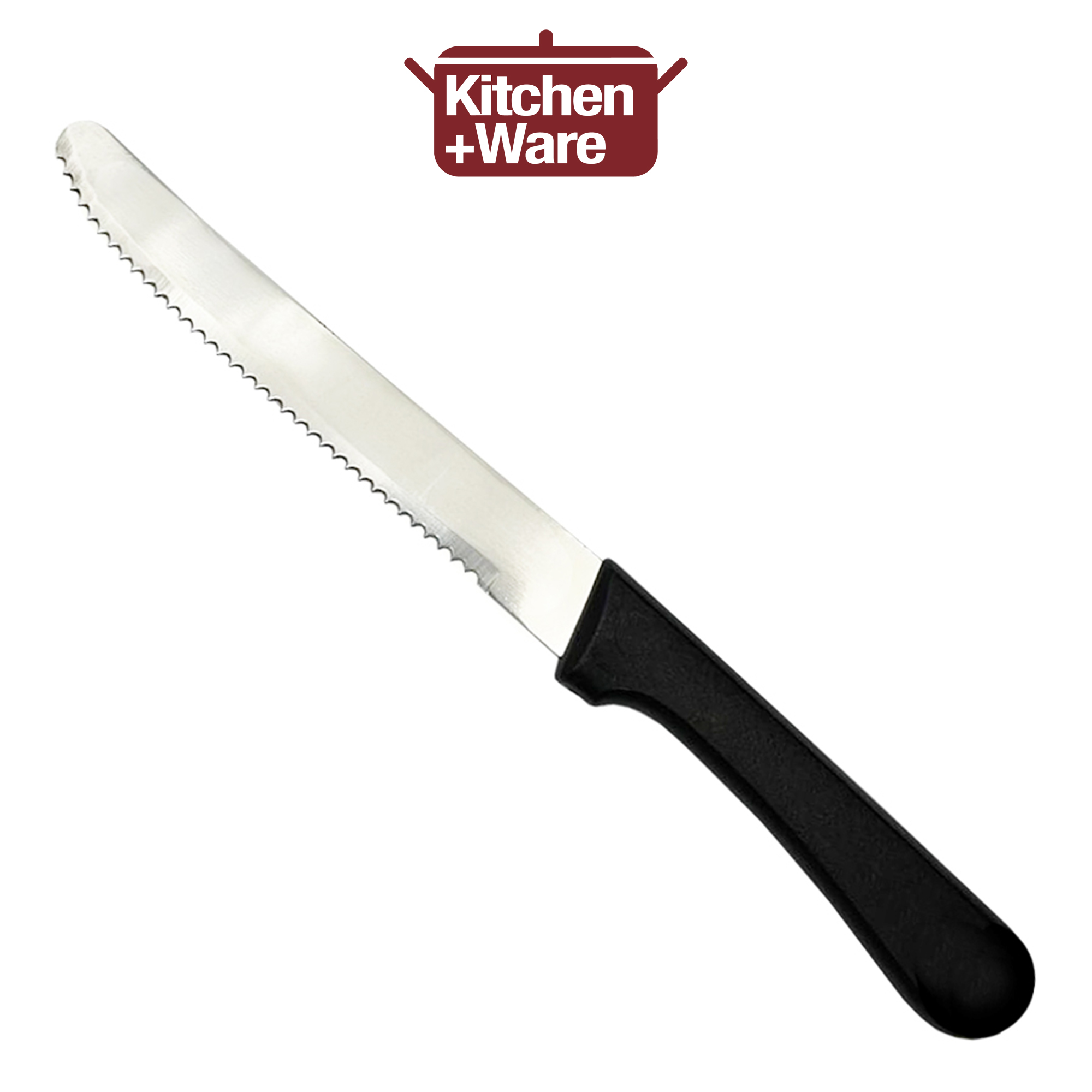 Stainless Steel Deluxe Steak Knife / Cake Knife with Black