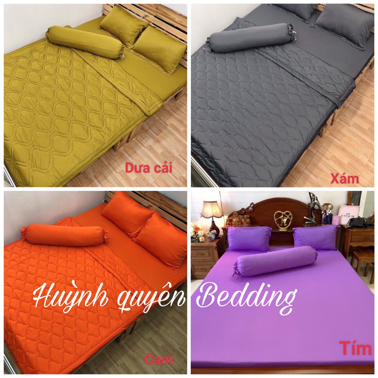 Bô drap ga thun lạnh trơn [5 món] chất thun Hàn Quốc đẹp, mát