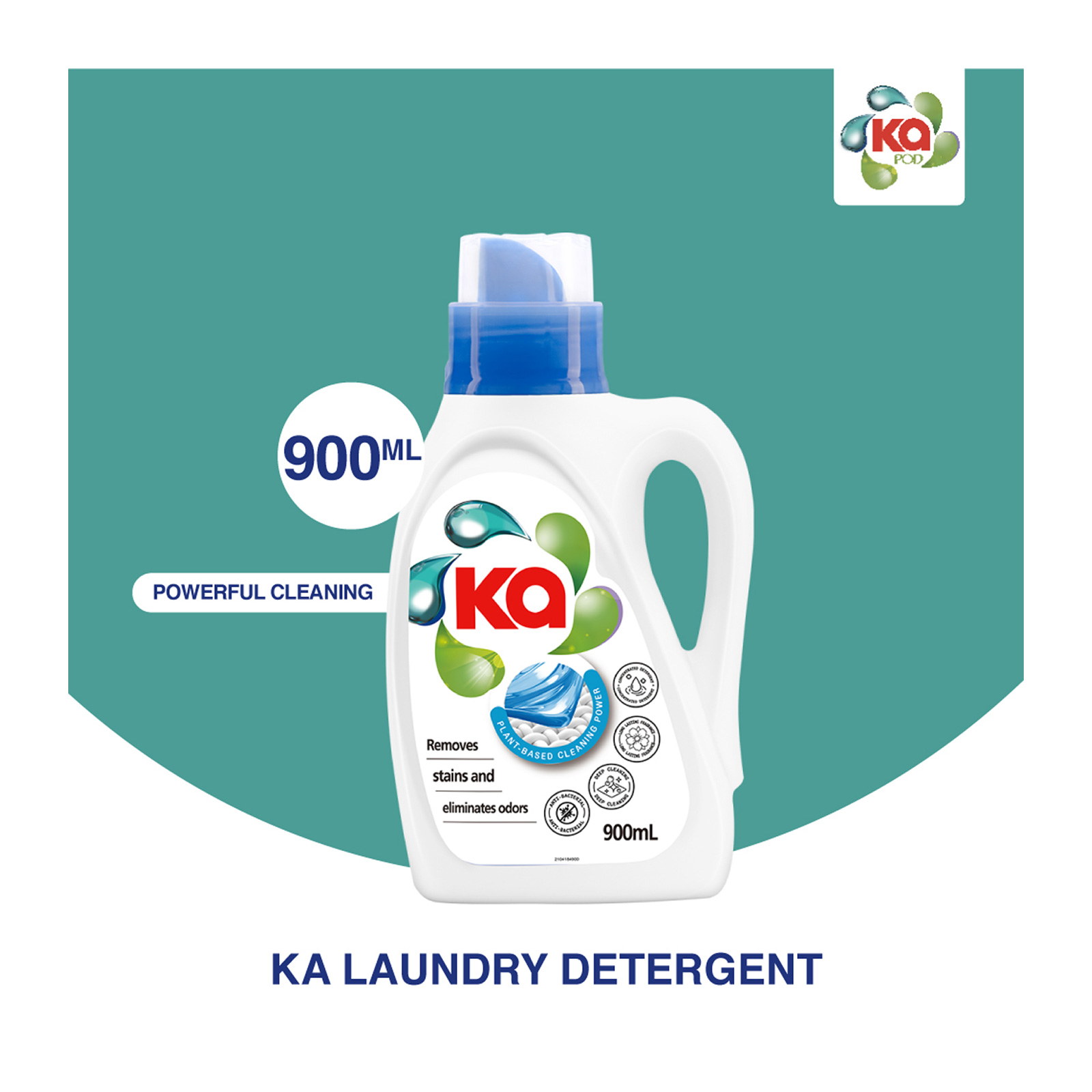 Ka Antibacterial Concentrated Laundry Liquid Detergent 900ML