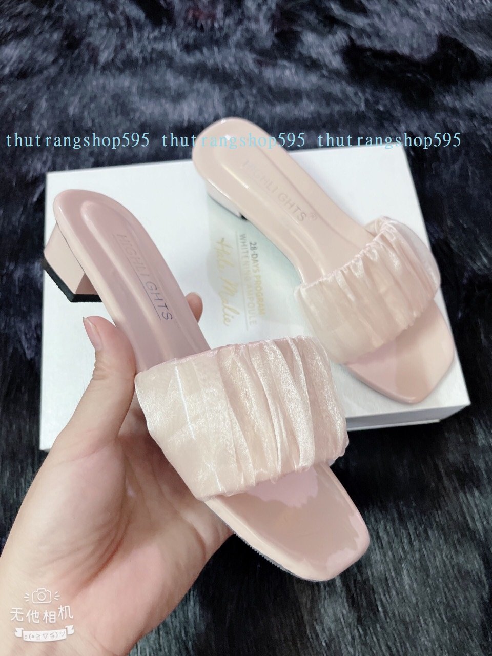 Dép nữ công sở cao 3 phân, Guốc cao gót nữ 3 phân bền đẹp