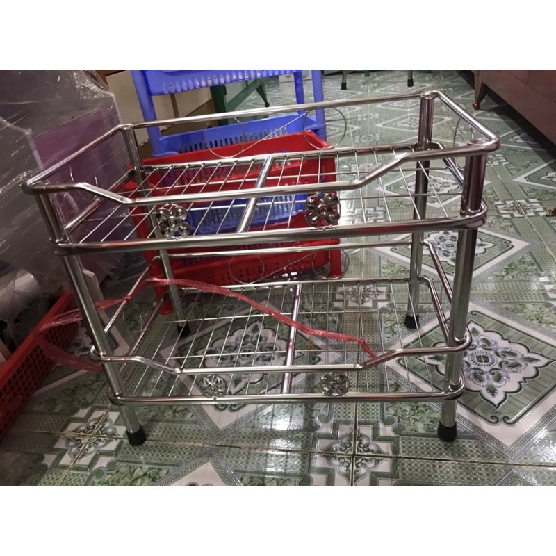 Kệ chén inox đứng 2, 3, 4 tầng