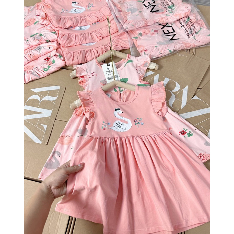 SET 2 VÁY HỒNG HẠC SIÊU XINH CHO BÉ