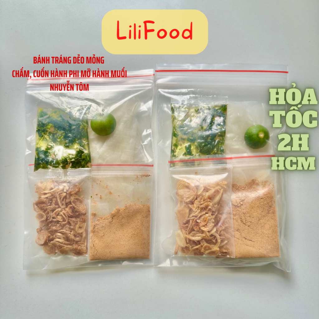 Bánh Tráng Rìa Dẻo Mỏng Trộn Mỡ Hành Hành Phi Muối Nhuyễn Tôm Siêu Ngon-Lilifood