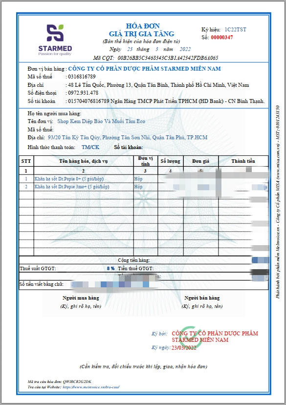 KHĂN HẠ SỐT Dr.Papie 0+/3M+