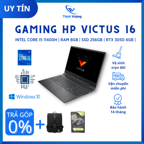 Gaming HP Victus 16-d0204TX 4R0U5PA | Intel Core i5 11400H | RAM 8GB | SSD 256GB | RTX 3050 4GB | Màn hình 16.1 Full HD IPS