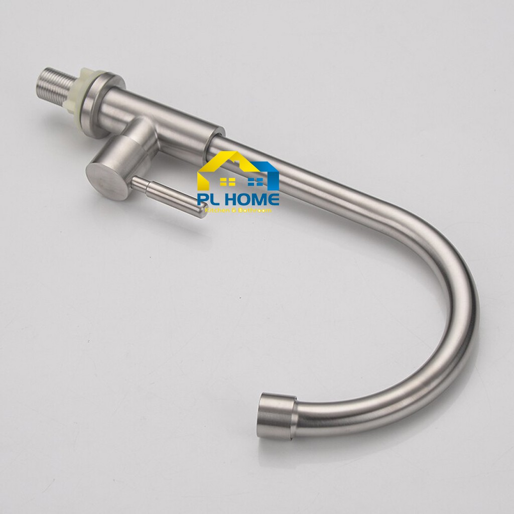 Vòi Rửa Chén Bát Lạnh Inox 304 Phi 18