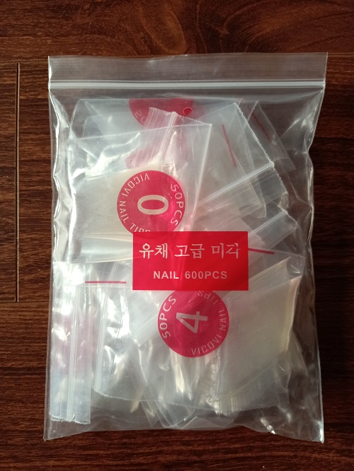 Túi Móng giả, móng nối nhọn dài, móng trong (600pcs/ túi) các cỡ