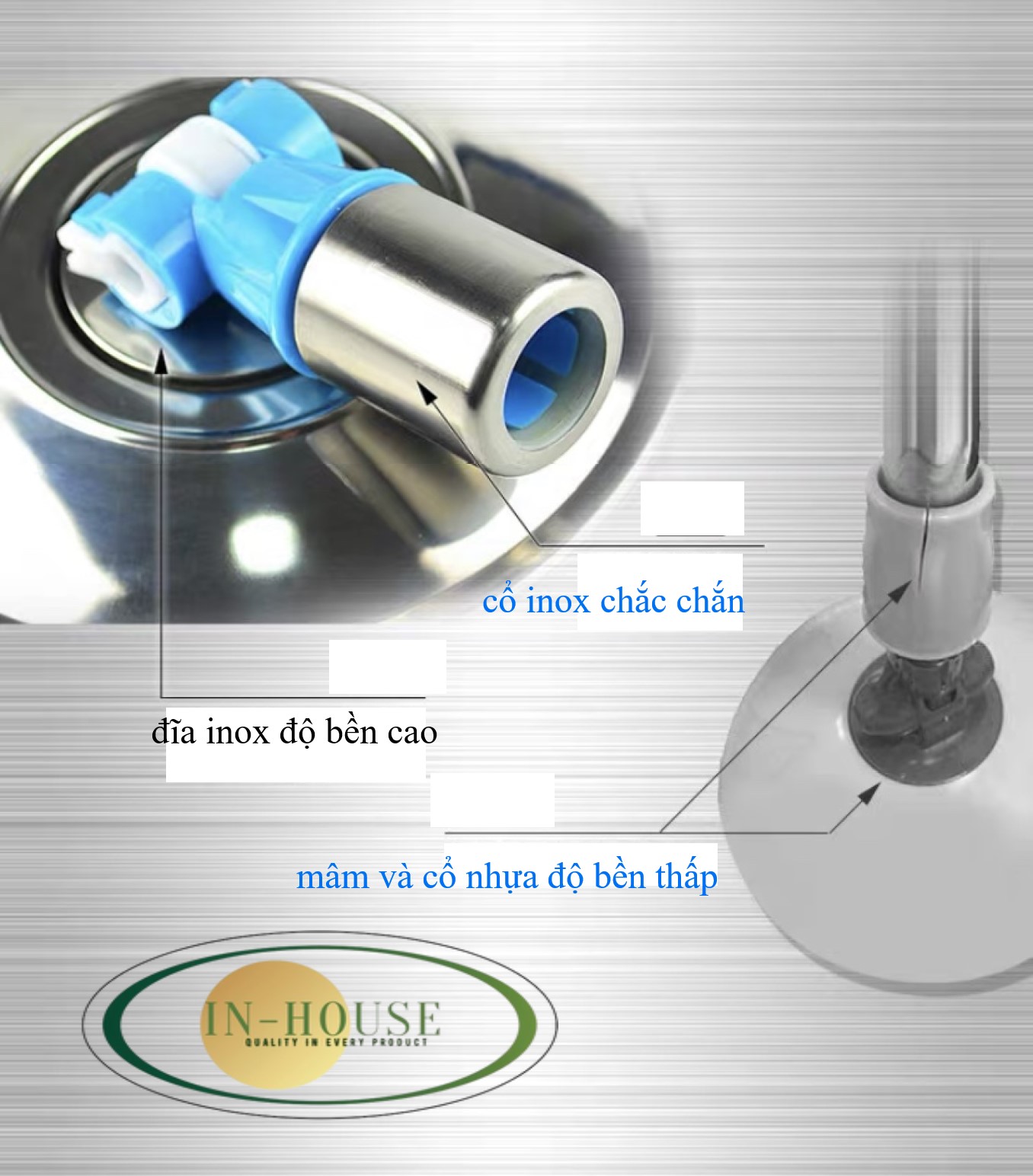 cây lau nhà inox 360 độ thông minh
