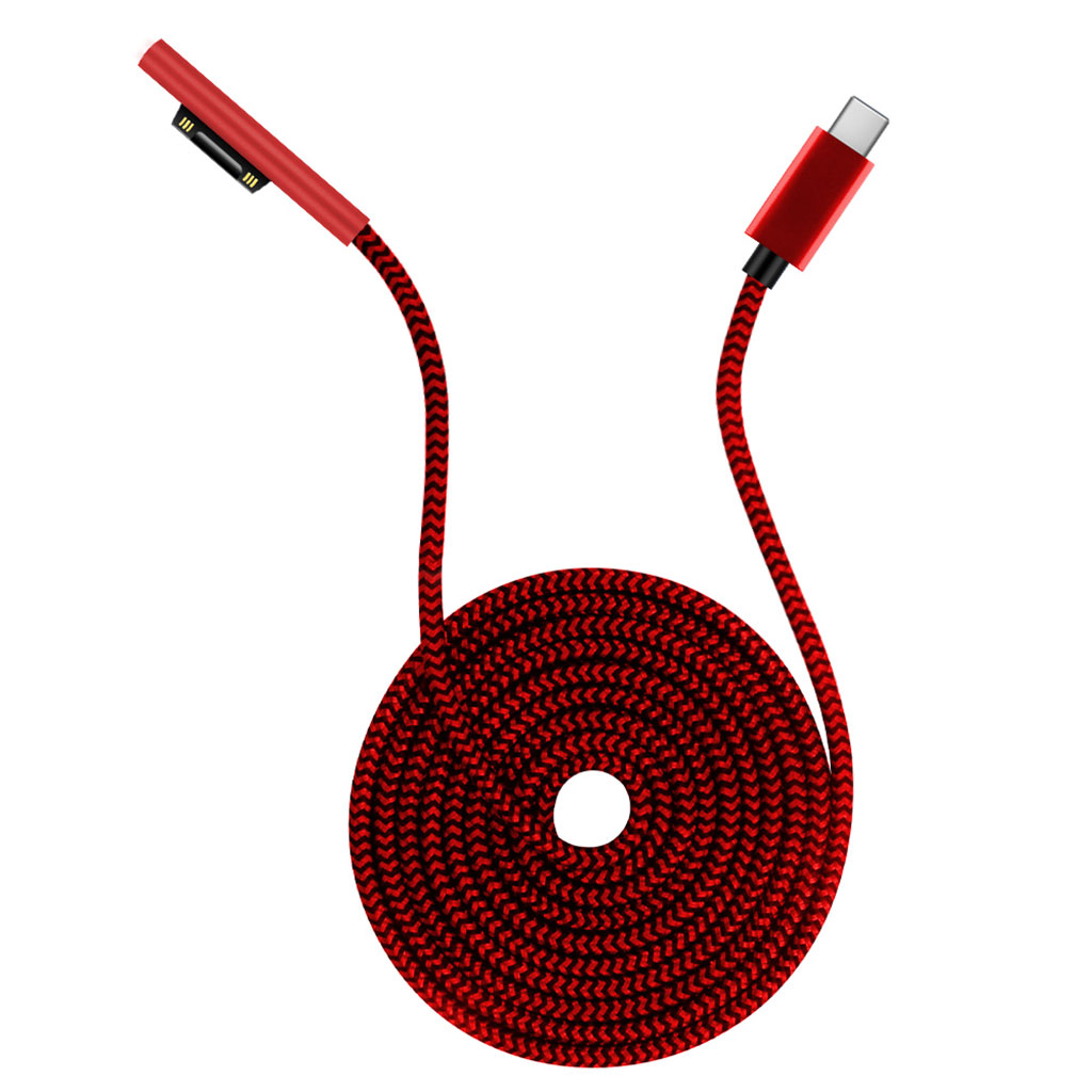 15V 3A loại USB-C cung cấp điện cho Microsoft Surface Pro 3 4 5 6 7 sạc PD cáp cho Bộ chuyển đổi cho DC Dây sạc nhanh ta