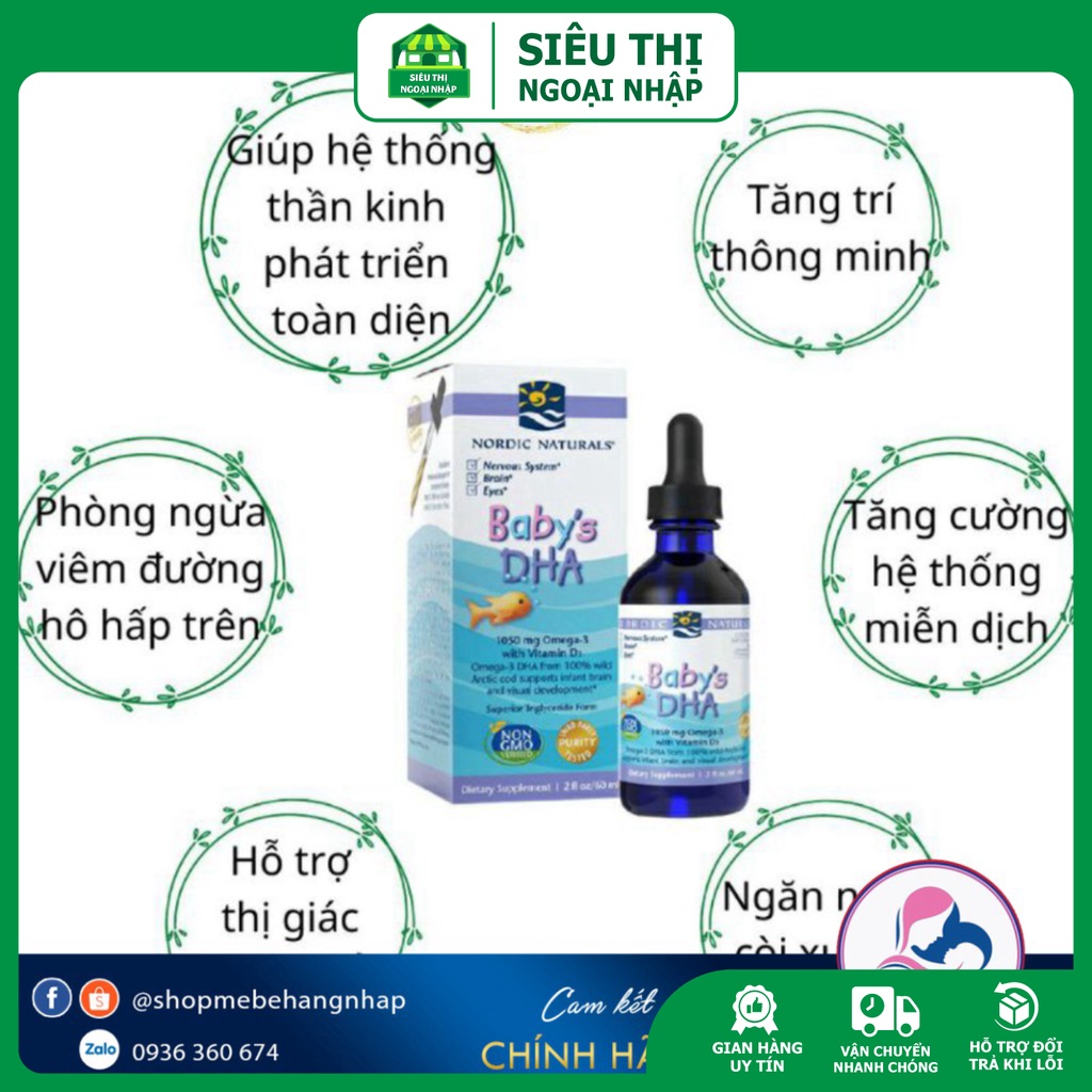 Baby DHA Drop,Bổ sung Omega3 và Vitamin D3 cho trẻ