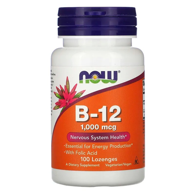 Vitamin B12, Methylcobalamin/Mecobalamin, 1,000 mcg, 100 Lozenges