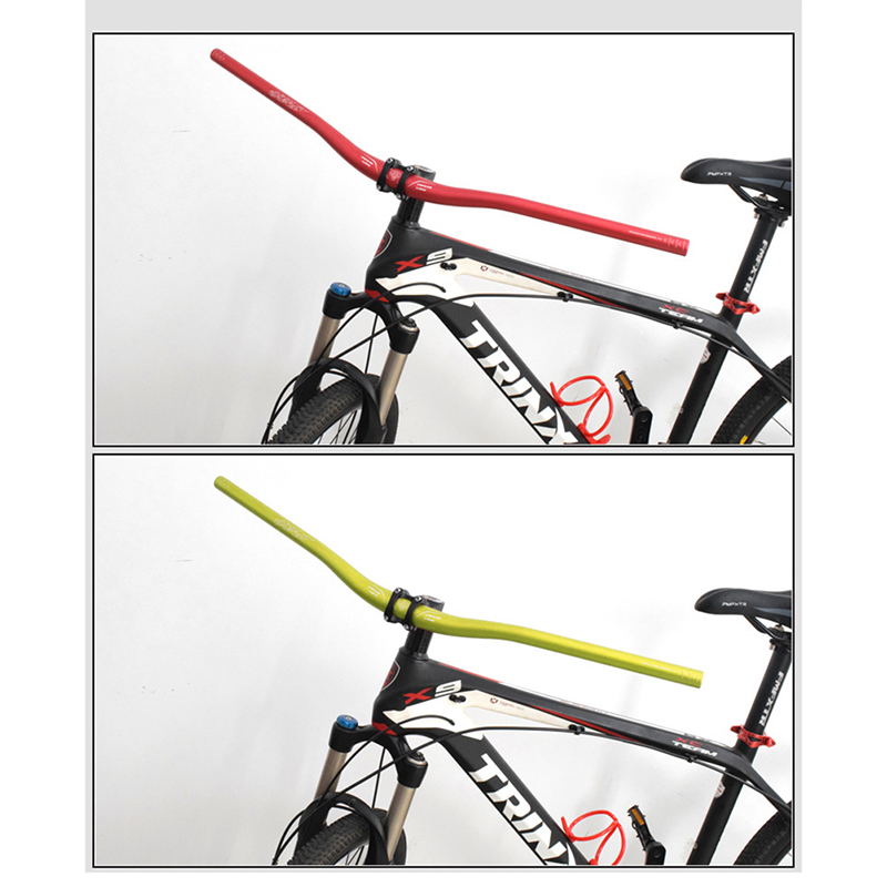 [Oliver Timmy] Aluminum Alloy Handlebar Horizontal MTB Bicycle Riser 720mm Swallow Handle Bar