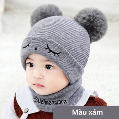 Mũ nón len kèm khăn cổ Coco Baby giữ ấm cho bé