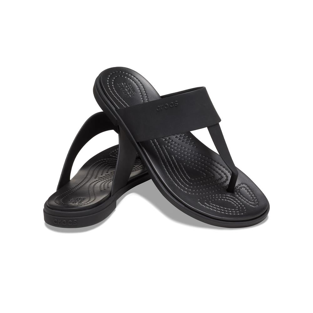 Dép Xỏ Ngón Nữ Crocs Tulum - Black