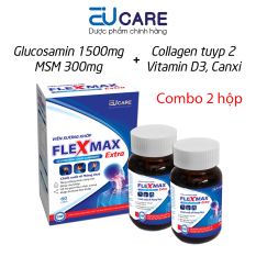 Combo 2 hộp Viên xương khớp Flexmax UC2 bổ sung glucosamin, MSM, collagen tuyp 2 giảm đau nhức xương khớp, thoái hóa khớp – 60 viên