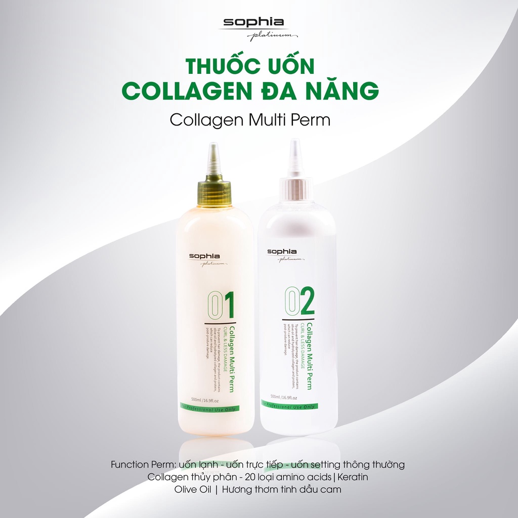 Thuốc uốn tóc Collagen Sophia đa năng Collagen Multi Perm