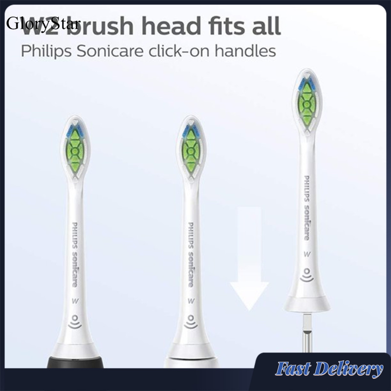 GloryStar Toothbrush Head For Philips Sonicare W2 Plaque Control Deep Cleaning Replacement Brush Head Hx6063/64 (w2)
