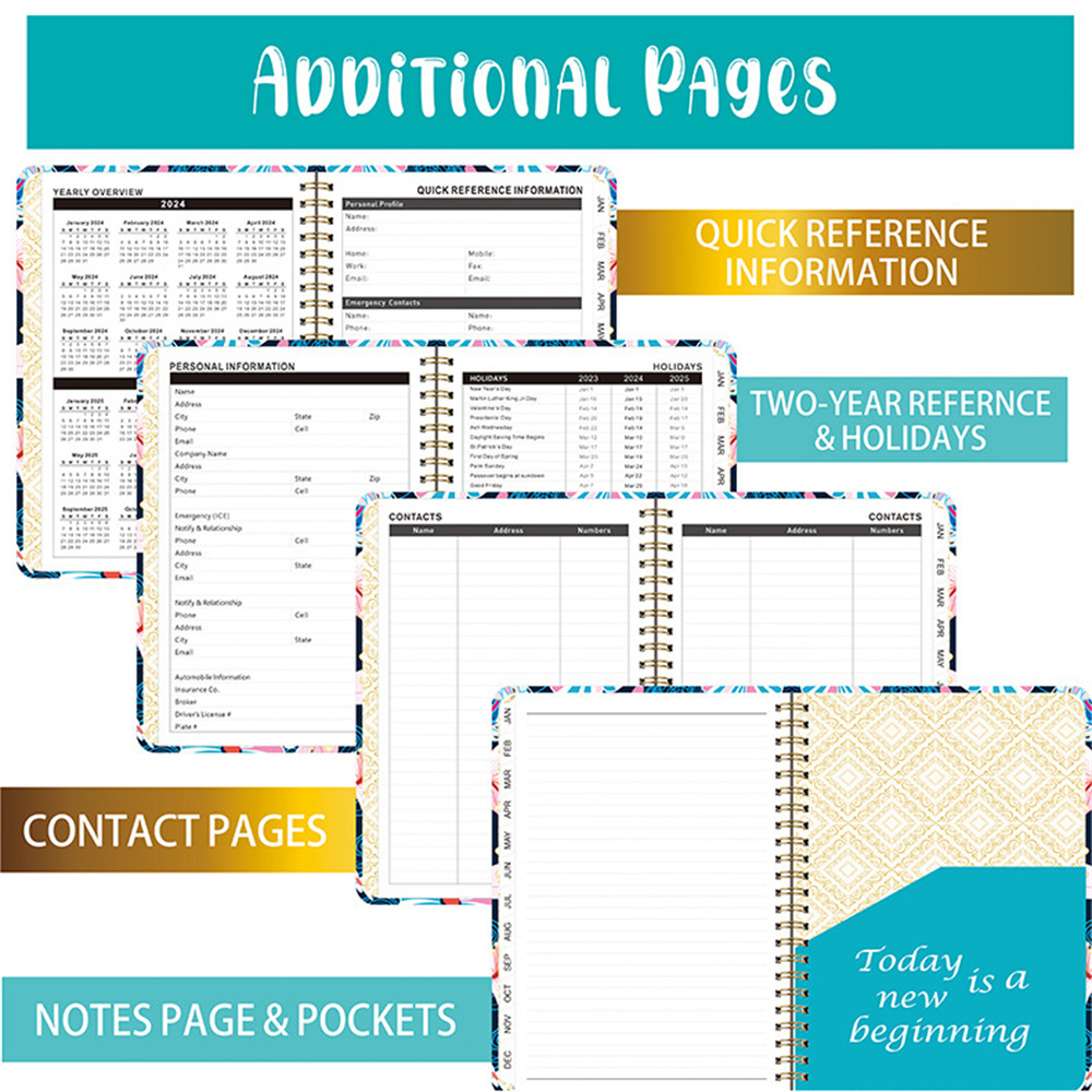 Office Planner Personal Appointment Journal Weekly Planner A5 Planner Office Agenda Organizer English Calendar