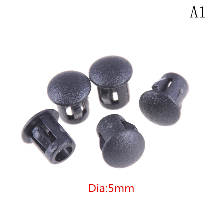 Usefull tool store 4 nắp đậy lỗ ống nhựa tròn màu đen cái/lốc