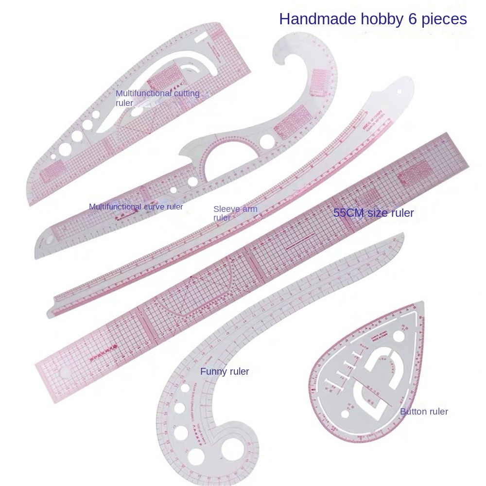 Multifunction Ruler Tool 【Satisfaction guarantee】1/2/3PCS Multifunction 6501 Plastic French ...