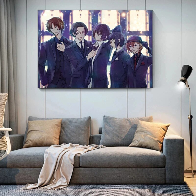 Poster Bungo Stray Dogs Anime Ranpo sur toile - Décoration murale moderne pour chambre à coucher - 20 x 30 cm