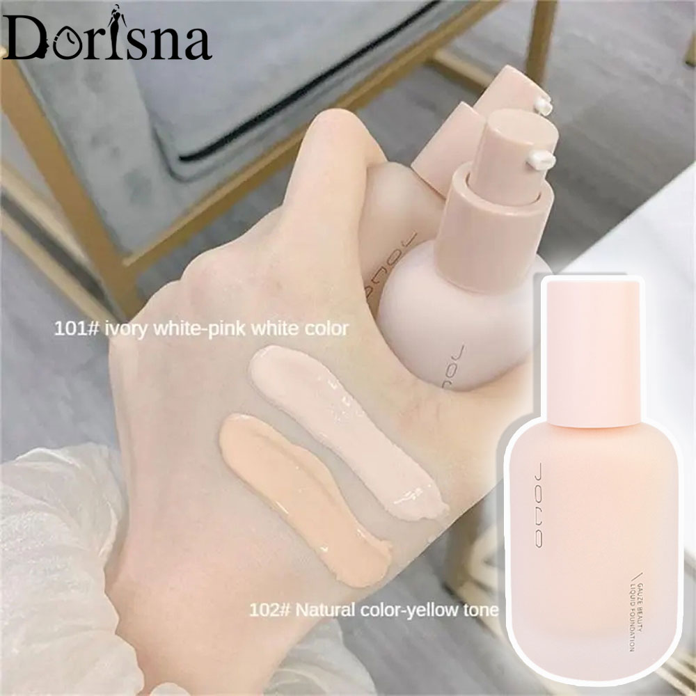 Dorisna Kem nền mịn trang điểm che phủ rộng kem lót trang điểm lâu dài bề mặt không thấm nước sáng Kem trang điểm BB