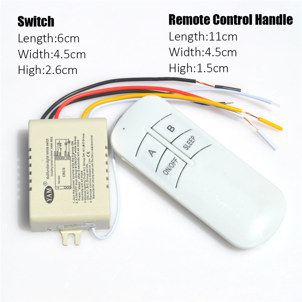 【TrendGlobe】1/2/3/4 Way AC 220V Digital RF Wireless Remote Control ...