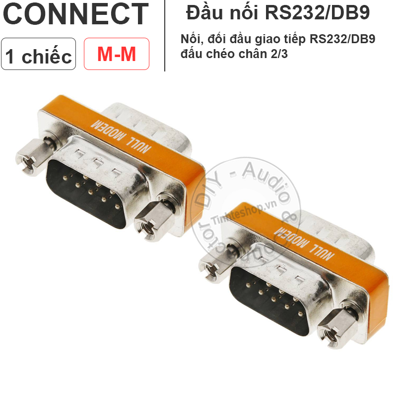 DB9 null modem male to male slimline data transfer serial port adapter (1 PCS)