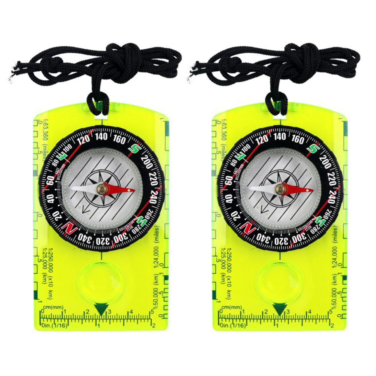 Navigation Compass Waterproof Compass Portable Waterproof Orienteering Compass Set for Accurate Navigation 2pcs Compact Size High Sensitivity Easy to Read for Outdoor Activities