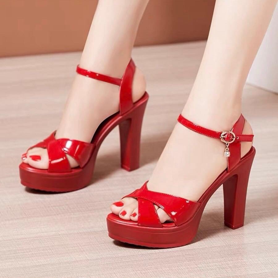 Giày cao gót quai chéo cao cấp 10p