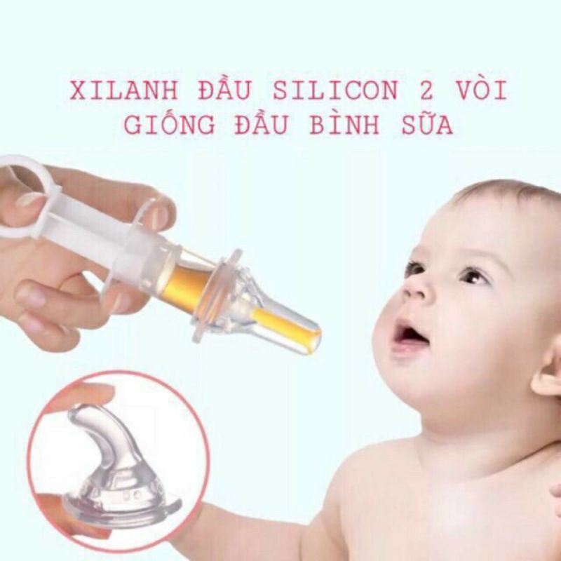Dụng cụ cho bé uống thuốc có đầu silicon an toàn ( dạng xilanh)