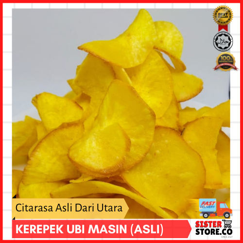 Kerepek Ubi Masin Original Nipis Rangup 800g   Tapioca Chips Original 