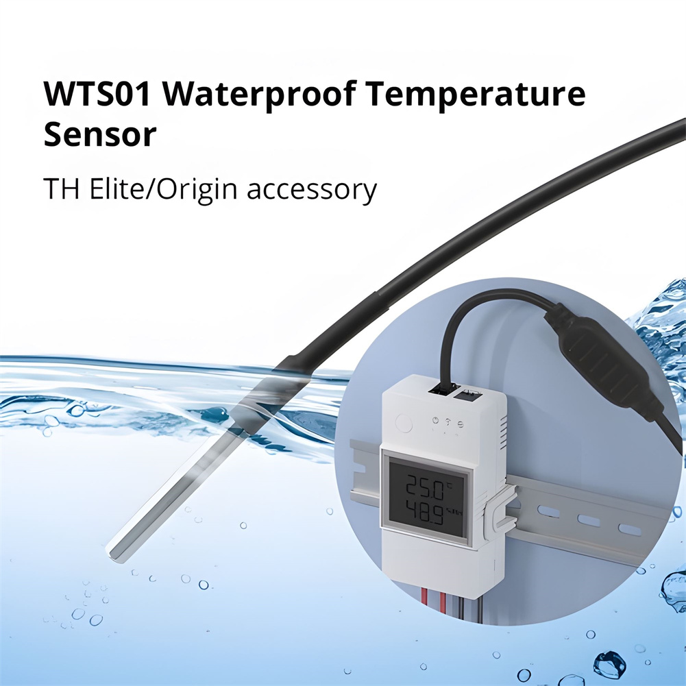 ROMAHOME SONOFF waterproof temperature sensor WTS01, waterproof temperature thermal probe detection sensor