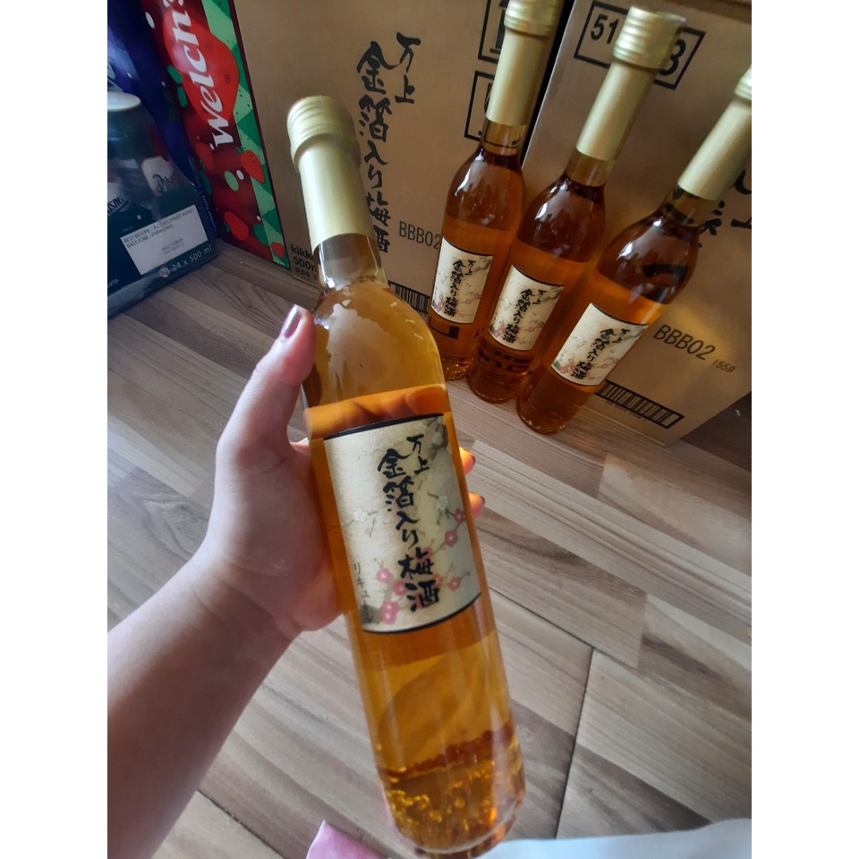 Nước mơ trái cây vảy vàng Nhật Bản, chai 500ml