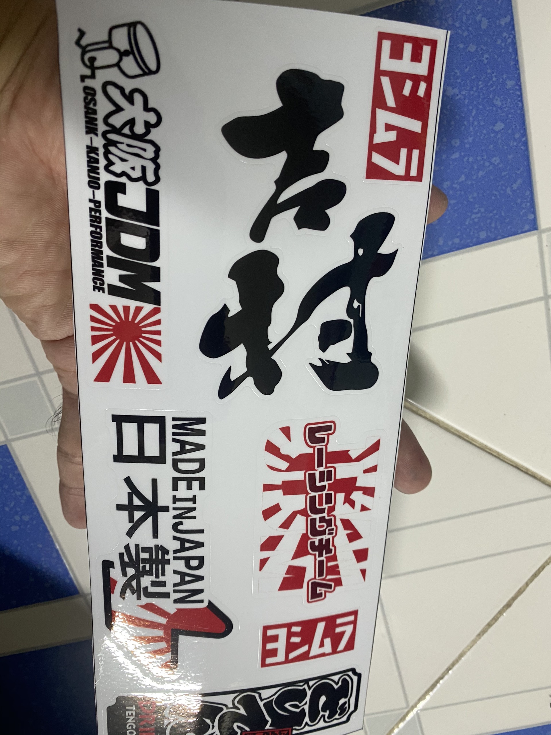 Sét tem logo 10x24 chữ nhật jdm made in japan