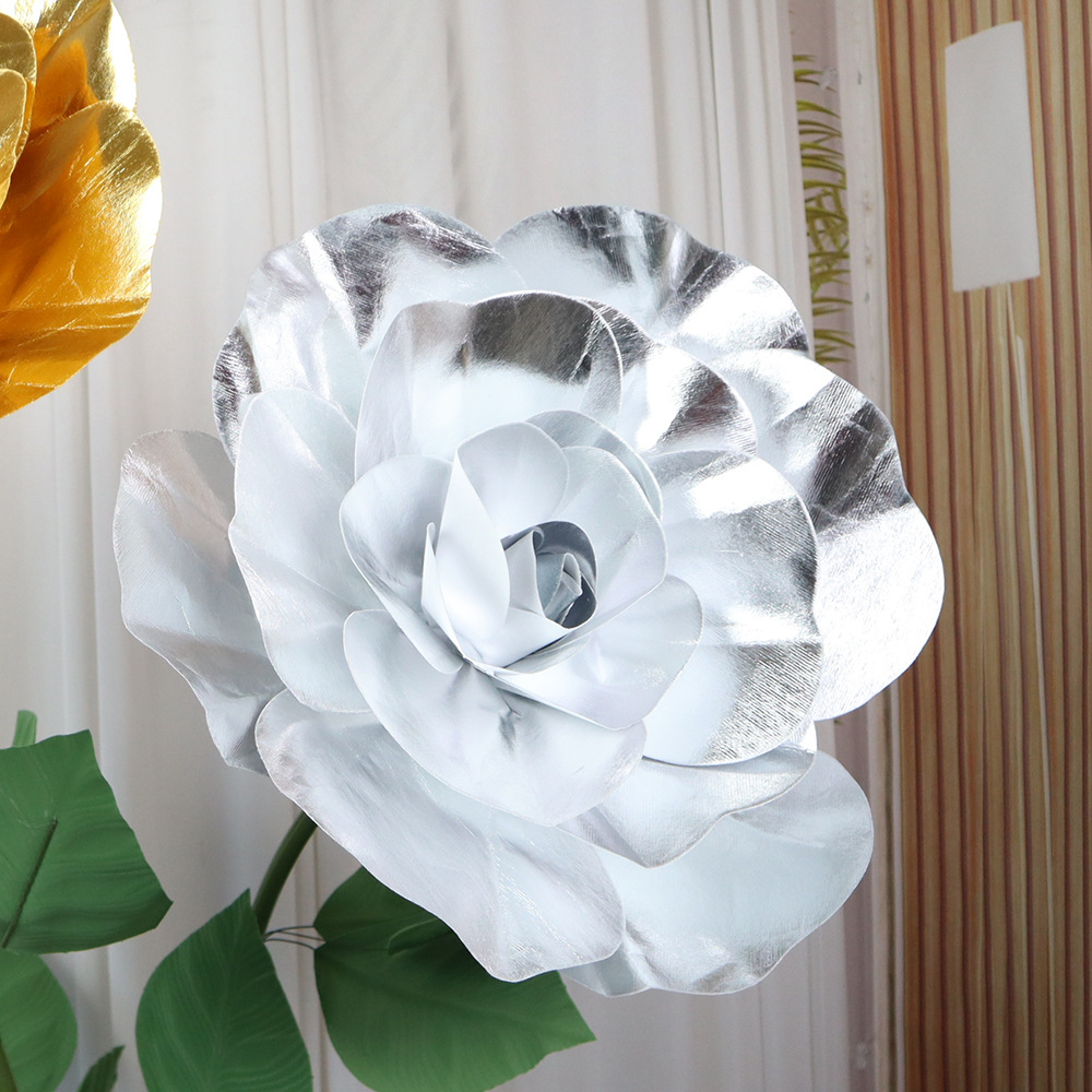 Rose Prop 【Folio & Light】Shiny Finished Giant Rose Flower Head Road Leading Party ...