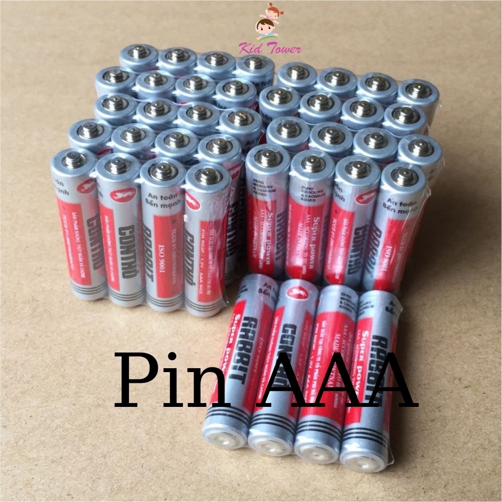Pin AA AAA con thỏ vỉ 4 viên